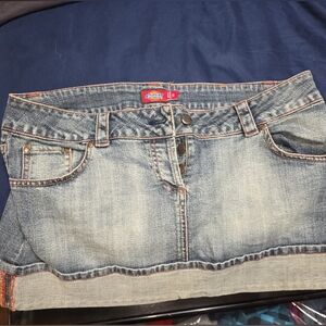 Dickies Blue Denim Women Shorts